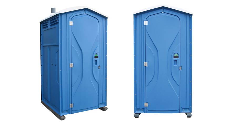 Long-term porta potty units on site in Traverse City, Michigan